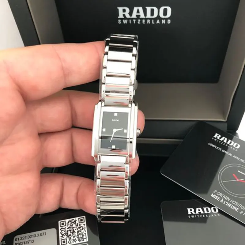 Rado Integral Quartz Black Dial  Ladies Watch | R20213713